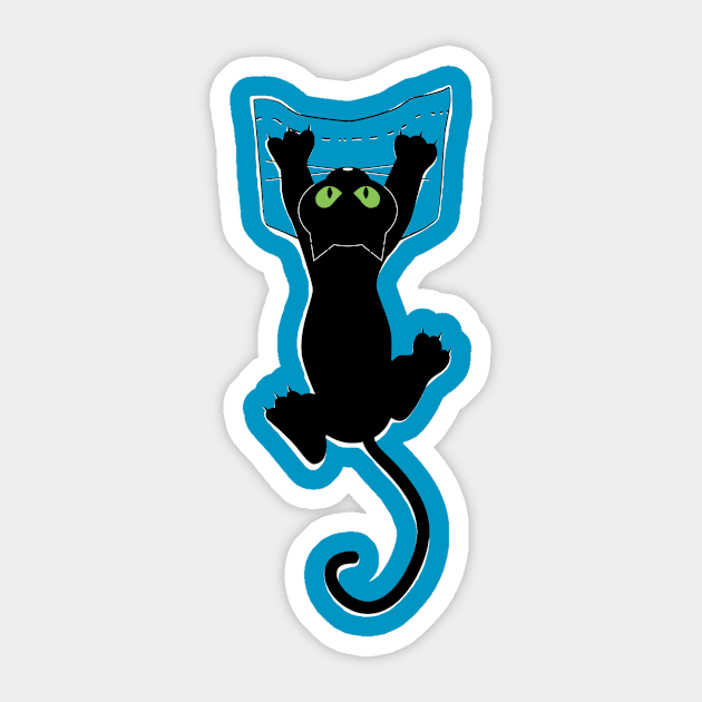 Black Cat Sticker by Red